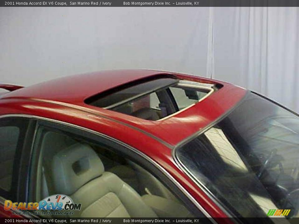 2001 Honda Accord EX V6 Coupe San Marino Red / Ivory Photo #6
