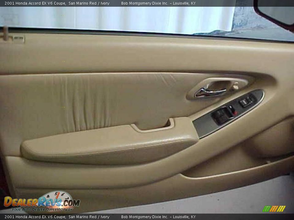 2001 Honda Accord EX V6 Coupe San Marino Red / Ivory Photo #7