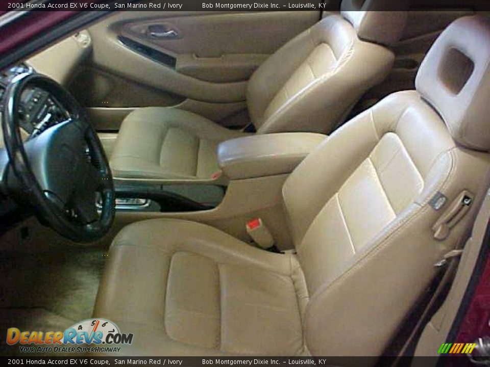 2001 Honda Accord EX V6 Coupe San Marino Red / Ivory Photo #8