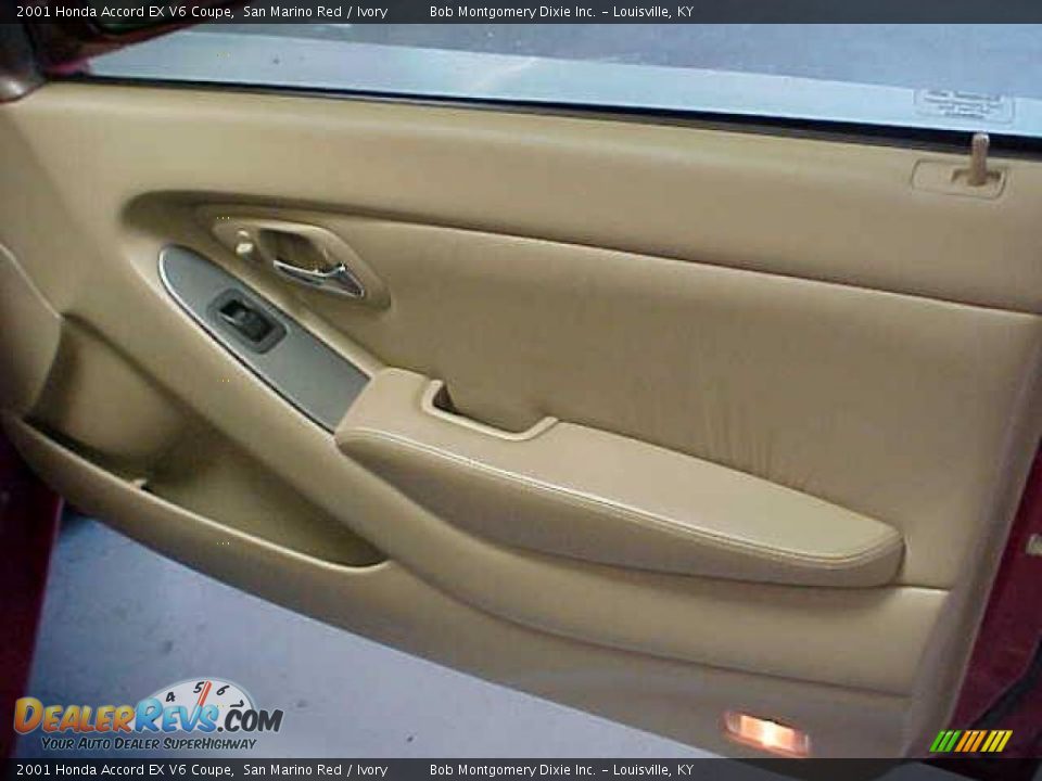 2001 Honda Accord EX V6 Coupe San Marino Red / Ivory Photo #10