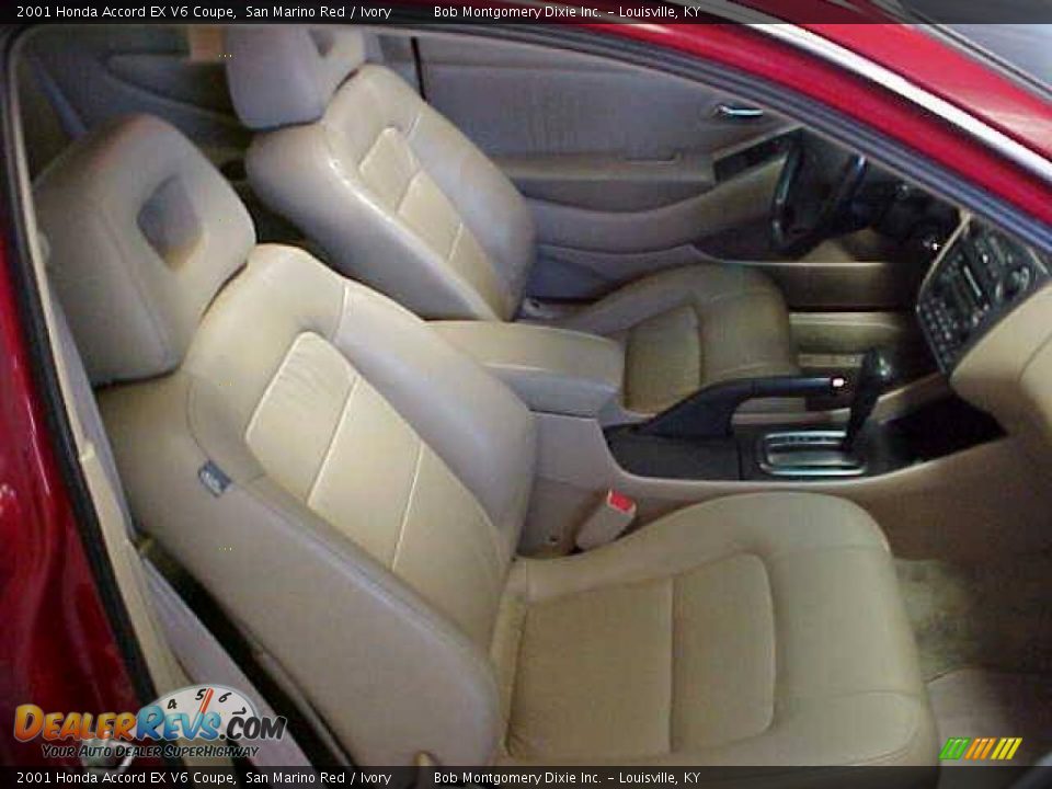 2001 Honda Accord EX V6 Coupe San Marino Red / Ivory Photo #11