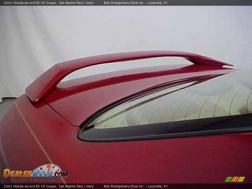 2001 Honda Accord EX V6 Coupe San Marino Red / Ivory Photo #14