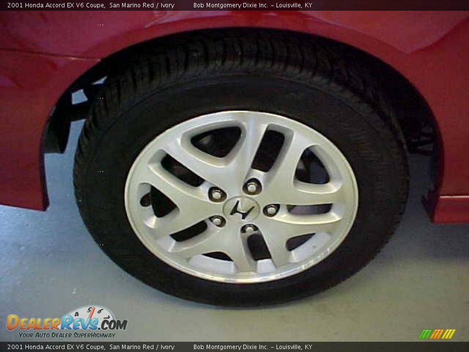2001 Honda Accord EX V6 Coupe San Marino Red / Ivory Photo #19