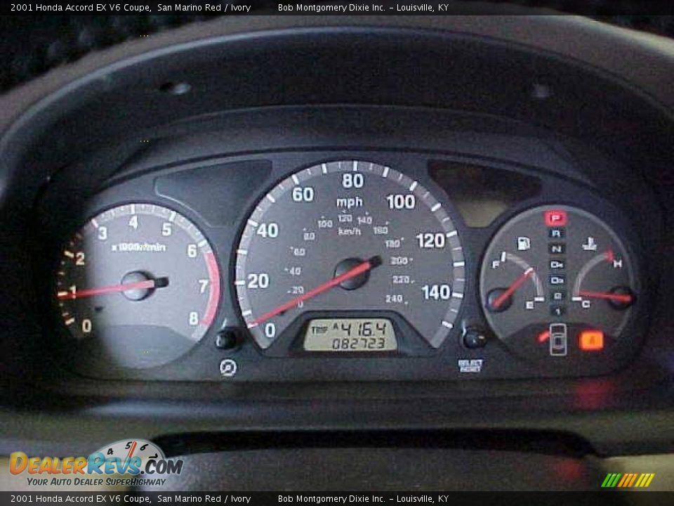 2001 Honda Accord EX V6 Coupe San Marino Red / Ivory Photo #20