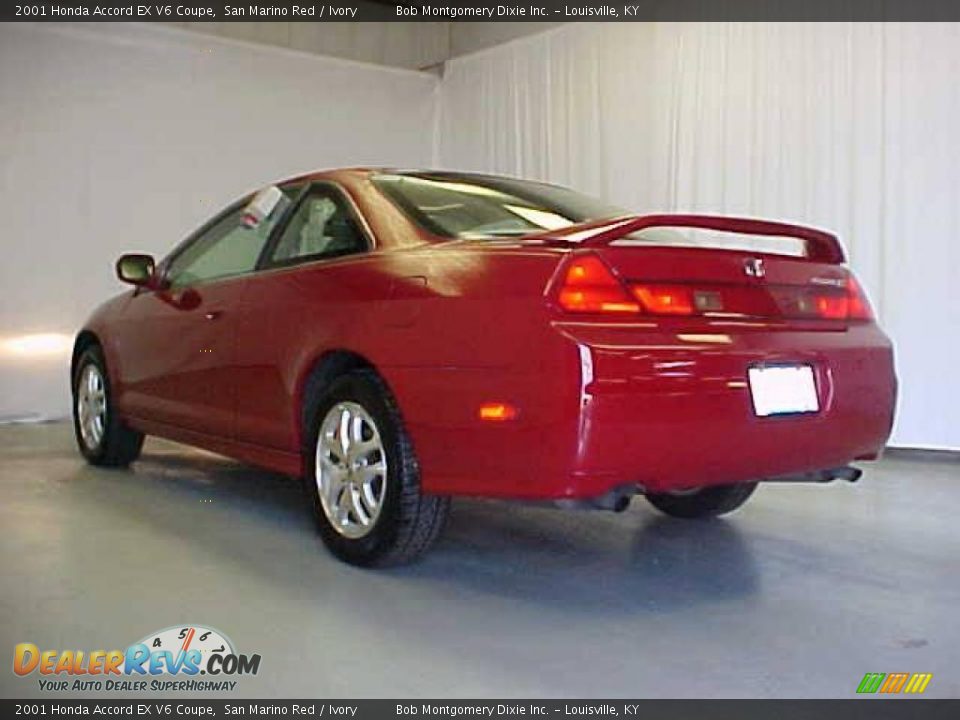 2001 Honda Accord EX V6 Coupe San Marino Red / Ivory Photo #26