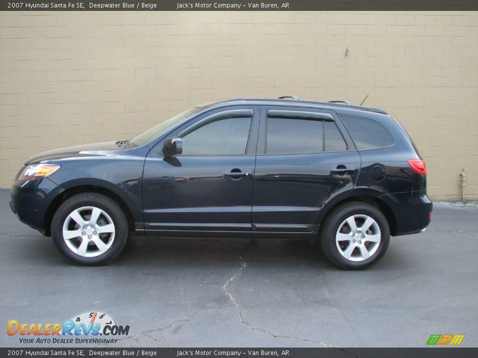 2007 Hyundai Santa Fe SE Deepwater Blue / Beige Photo #1