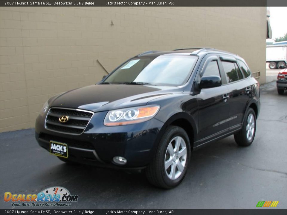 2007 Hyundai Santa Fe SE Deepwater Blue / Beige Photo #2