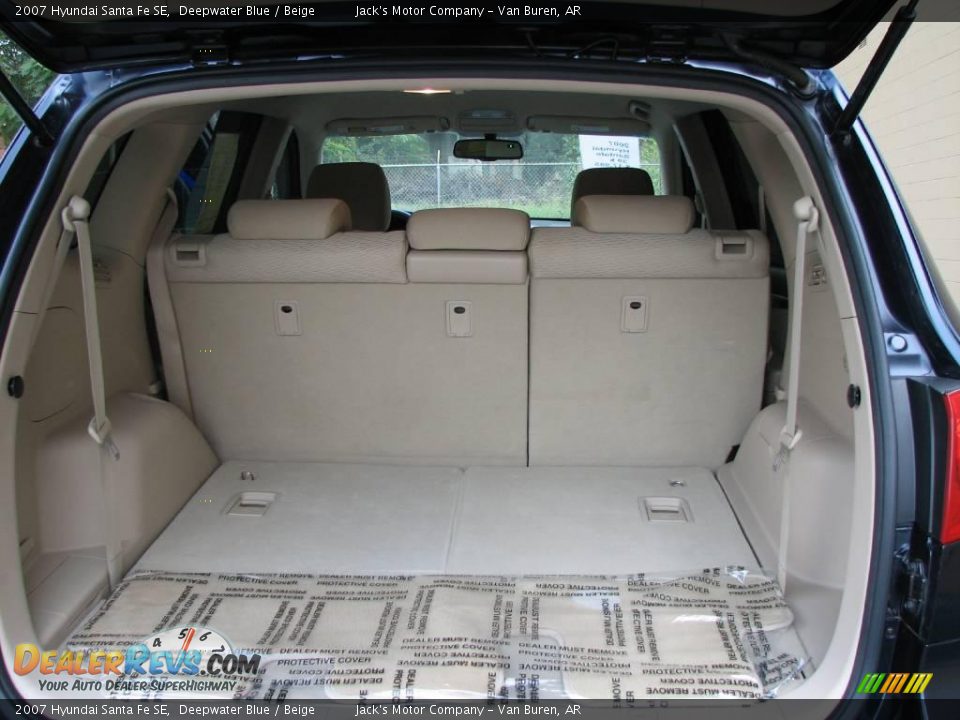 2007 Hyundai Santa Fe SE Deepwater Blue / Beige Photo #7