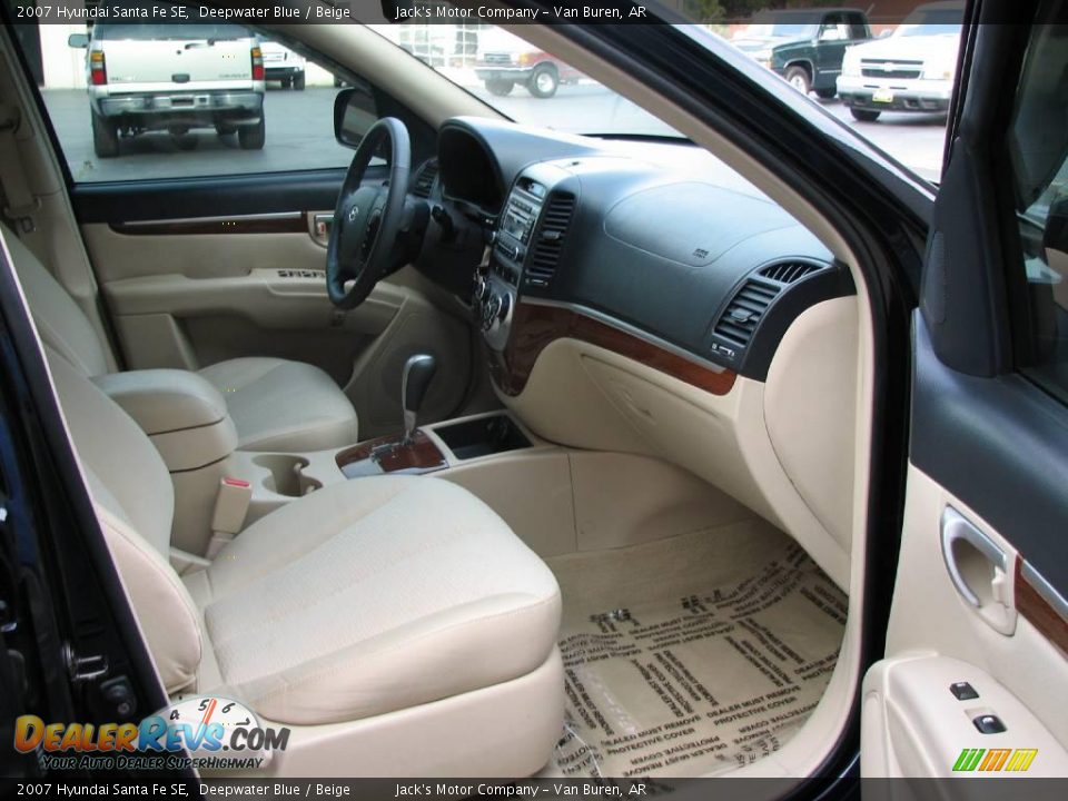 2007 Hyundai Santa Fe SE Deepwater Blue / Beige Photo #8