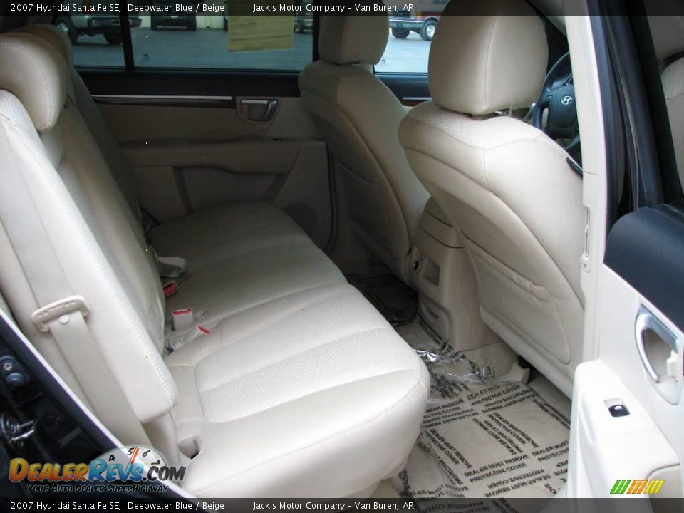 2007 Hyundai Santa Fe SE Deepwater Blue / Beige Photo #9