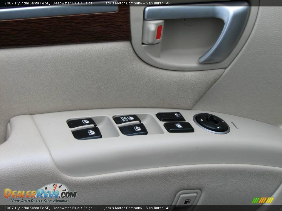 2007 Hyundai Santa Fe SE Deepwater Blue / Beige Photo #12