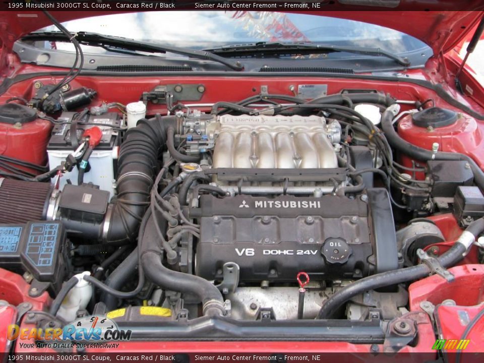 1995 Mitsubishi 3000GT SL Coupe Caracas Red / Black Photo #25