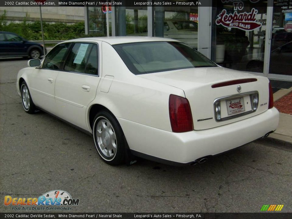 2002 Cadillac DeVille Sedan White Diamond Pearl / Neutral Shale Photo