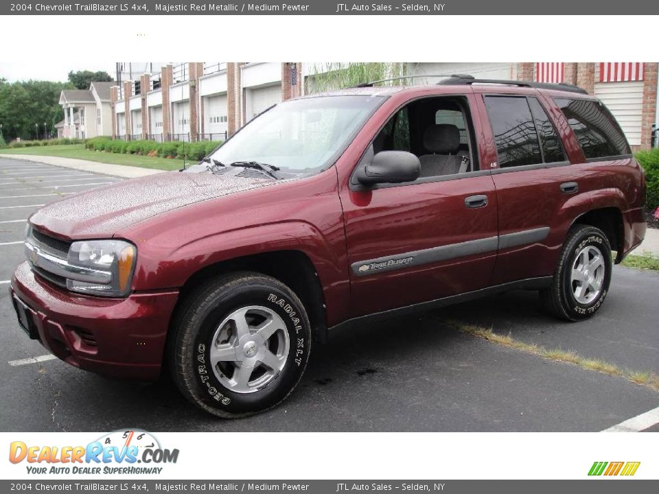 2004 Chevrolet TrailBlazer LS 4x4 Majestic Red Metallic / Medium Pewter Photo #1