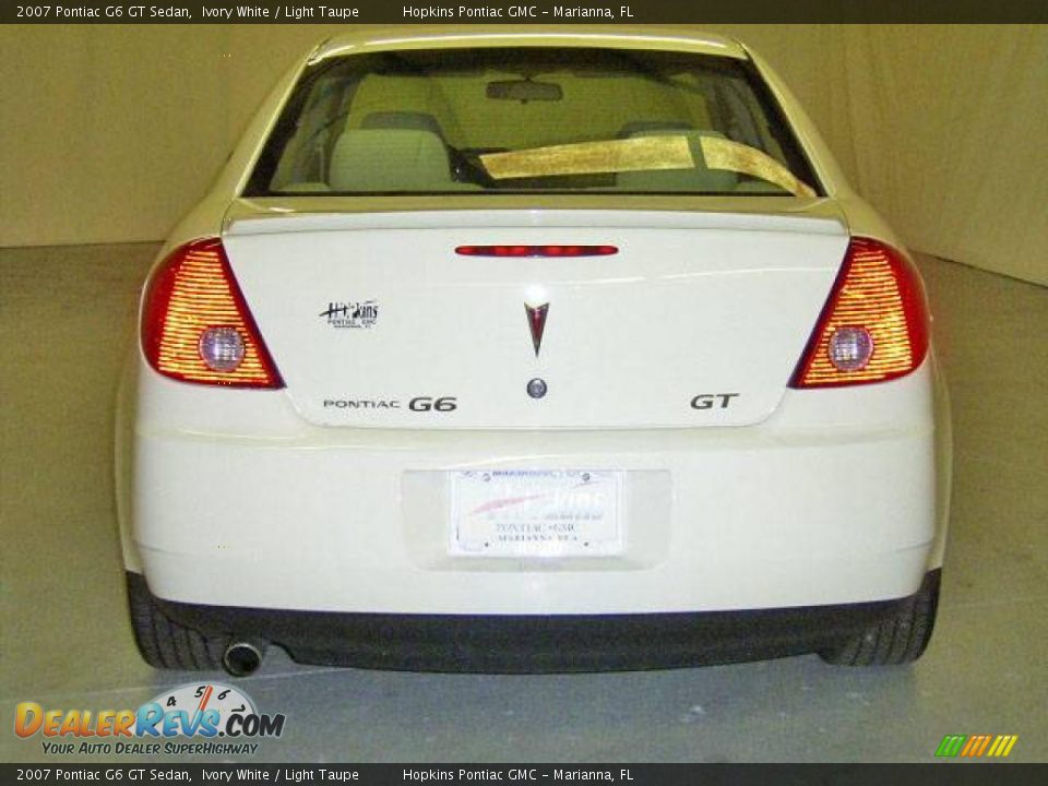 2007 Pontiac G6 GT Sedan Ivory White / Light Taupe Photo #6