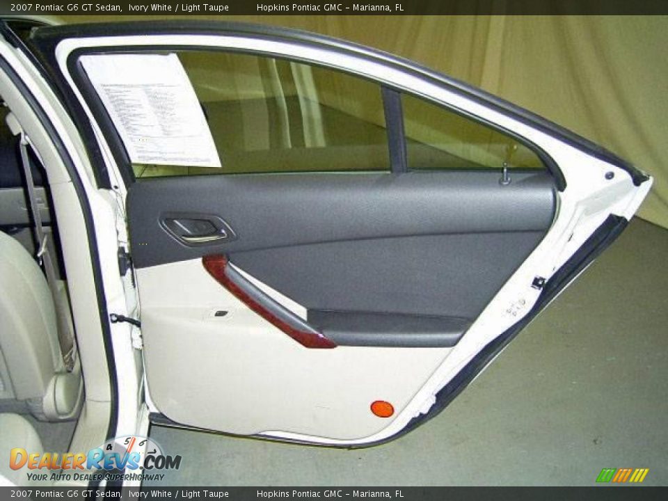 2007 Pontiac G6 GT Sedan Ivory White / Light Taupe Photo #22