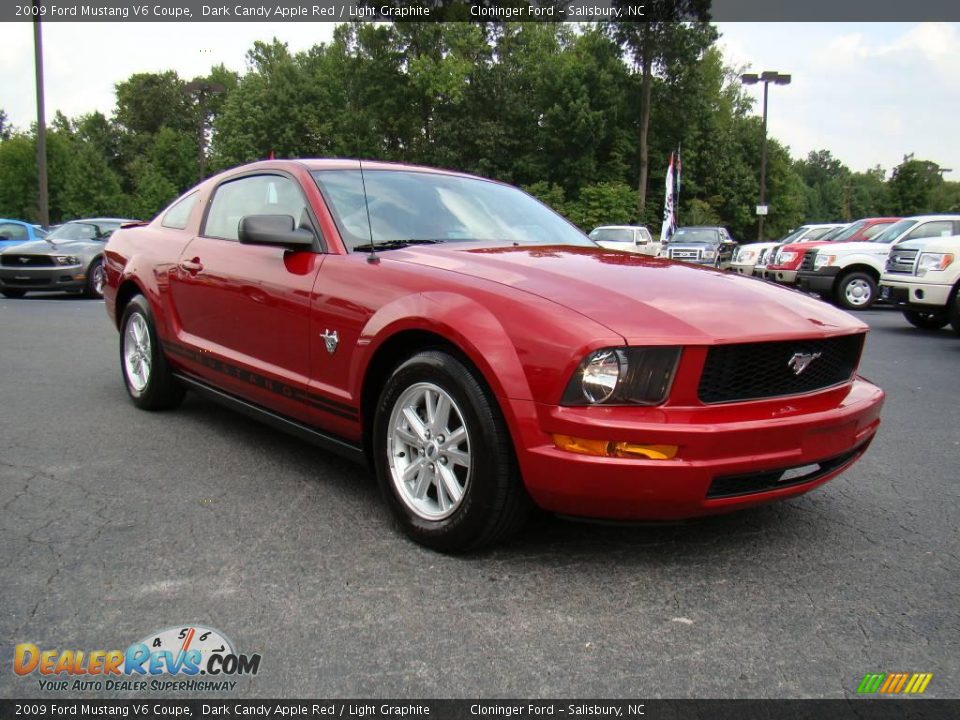2009 Ford Mustang V6 Coupe Dark Candy Apple Red / Light Graphite Photo #1