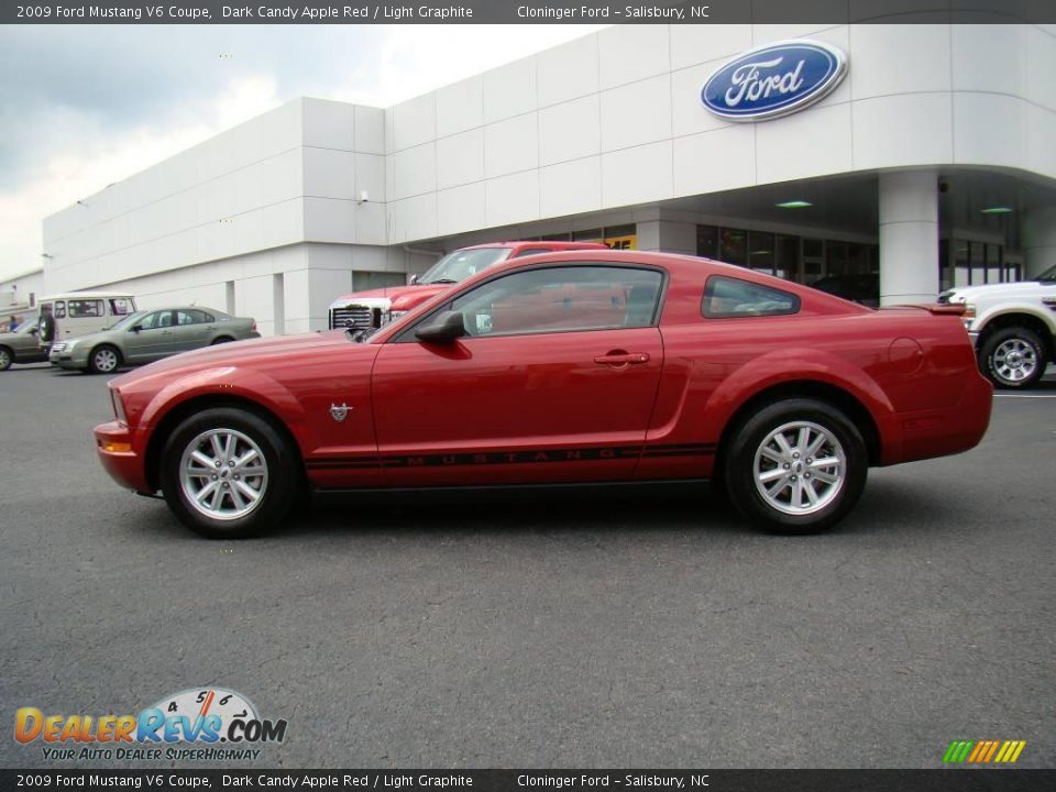 2009 Ford Mustang V6 Coupe Dark Candy Apple Red / Light Graphite Photo #5