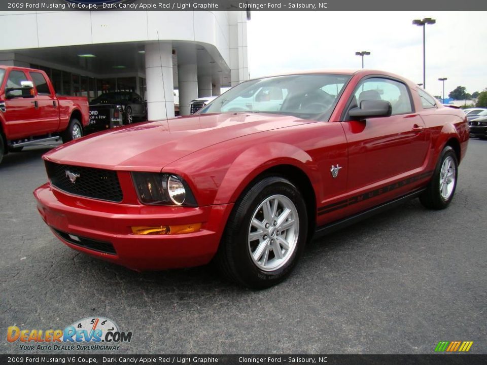2009 Ford Mustang V6 Coupe Dark Candy Apple Red / Light Graphite Photo #6