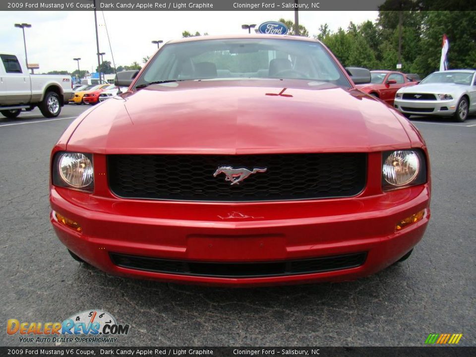 2009 Ford Mustang V6 Coupe Dark Candy Apple Red / Light Graphite Photo #7