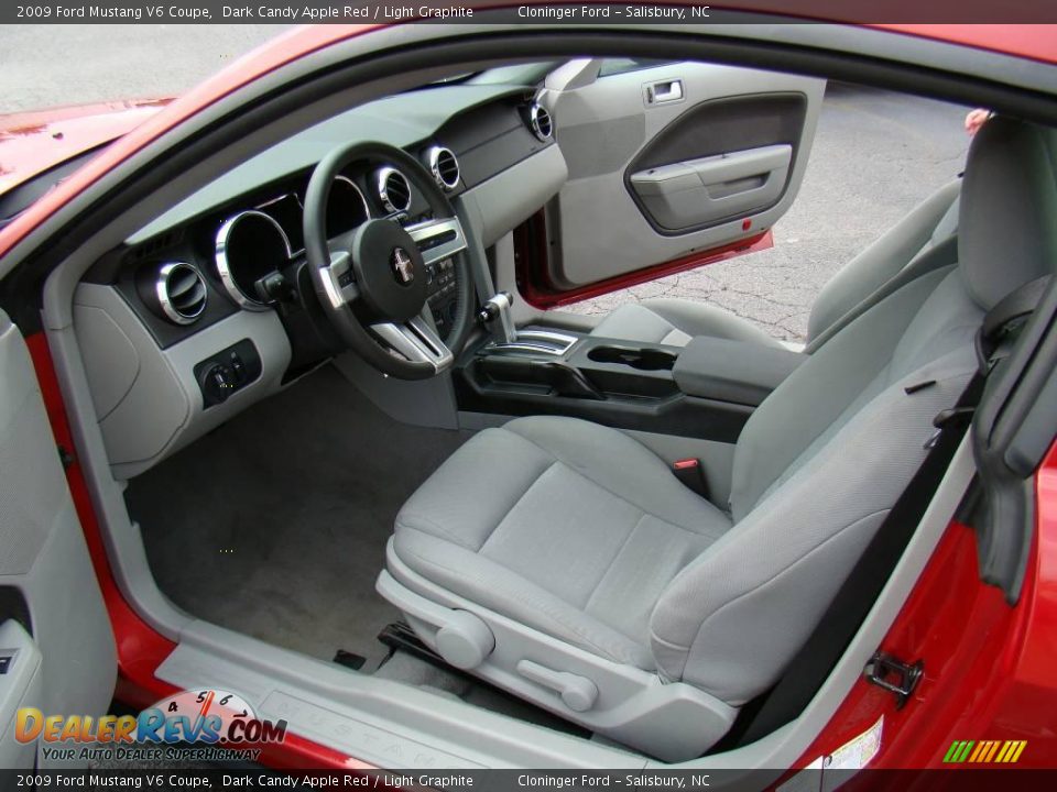 2009 Ford Mustang V6 Coupe Dark Candy Apple Red / Light Graphite Photo #8