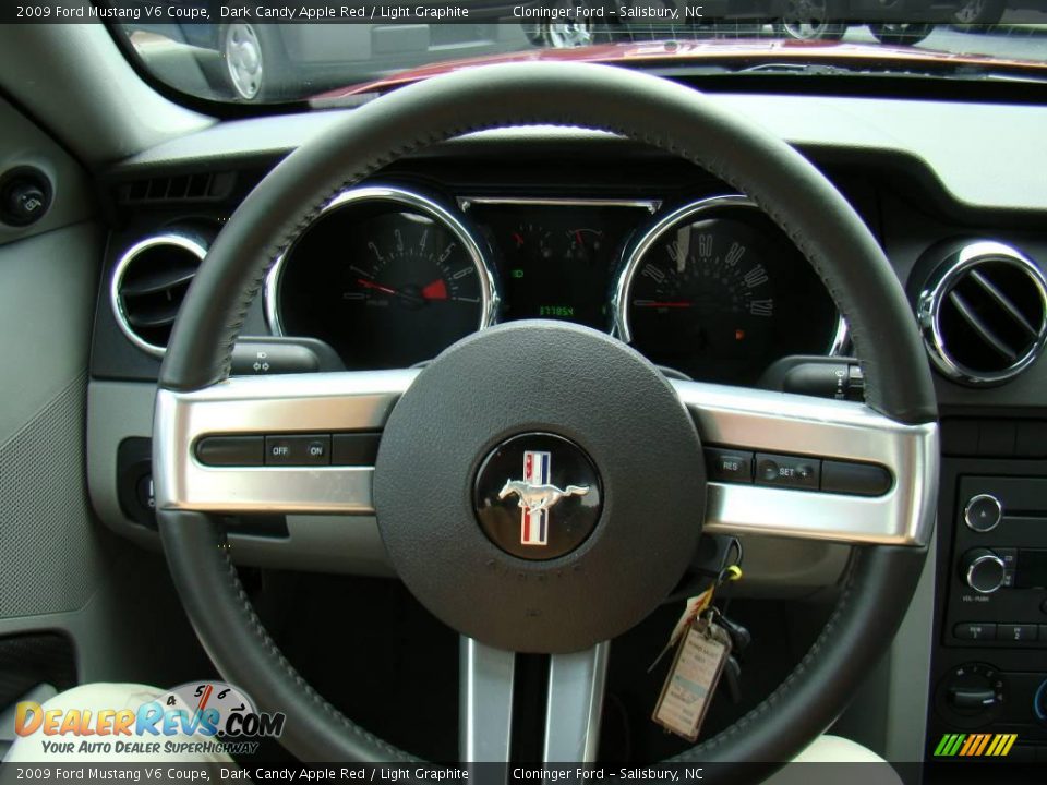 2009 Ford Mustang V6 Coupe Dark Candy Apple Red / Light Graphite Photo #15