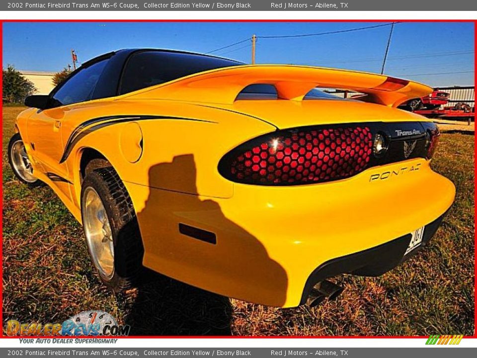 2002 Pontiac Firebird Trans Am WS-6 Coupe Collector Edition Yellow / Ebony Black Photo #3