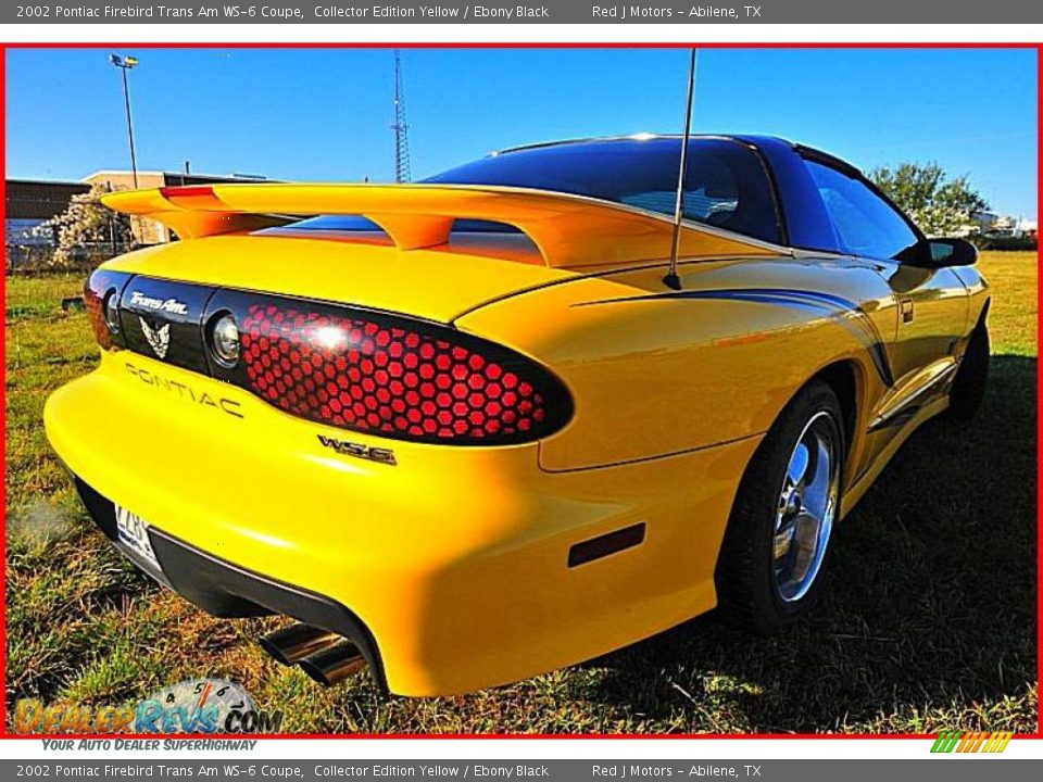 2002 Pontiac Firebird Trans Am WS-6 Coupe Collector Edition Yellow / Ebony Black Photo #7