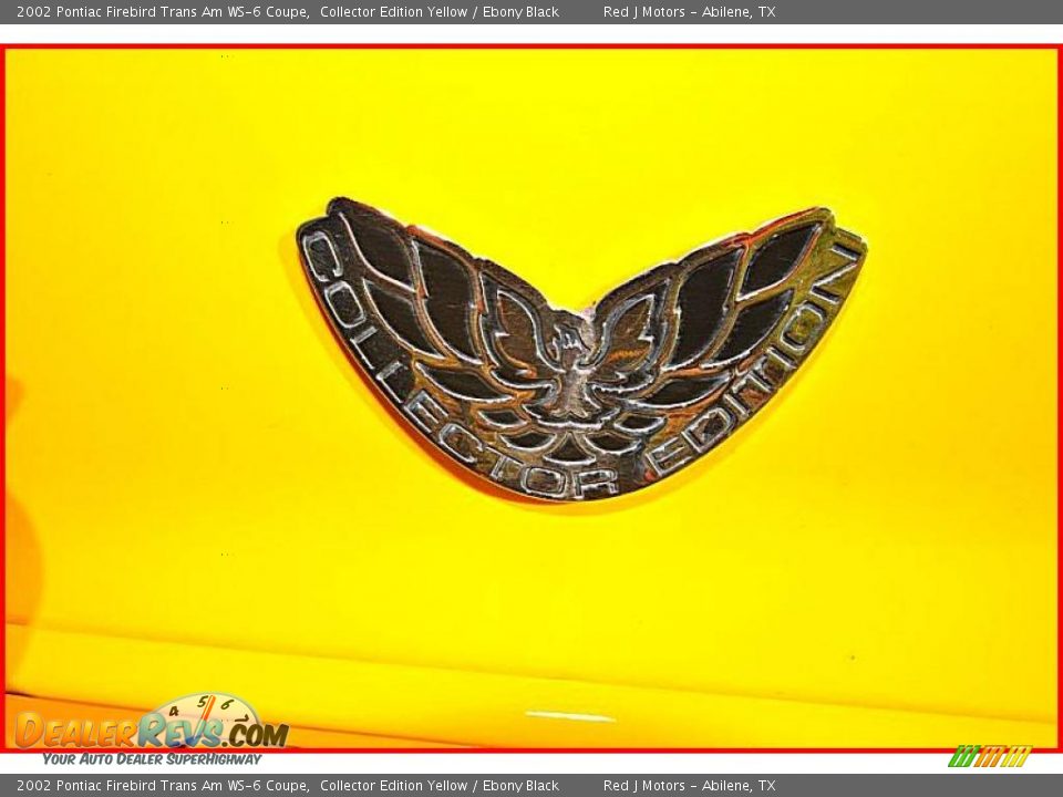 2002 Pontiac Firebird Trans Am WS-6 Coupe Collector Edition Yellow / Ebony Black Photo #13