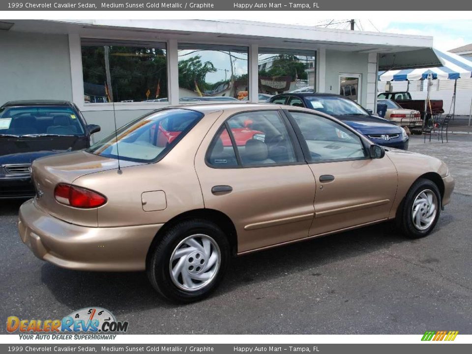 1999 Chevrolet Cavalier Sedan Medium Sunset Gold Metallic / Graphite Photo #3
