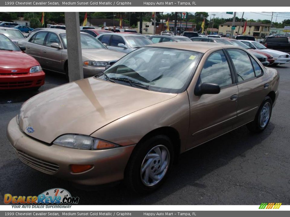 1999 Chevrolet Cavalier Sedan Medium Sunset Gold Metallic / Graphite Photo #4