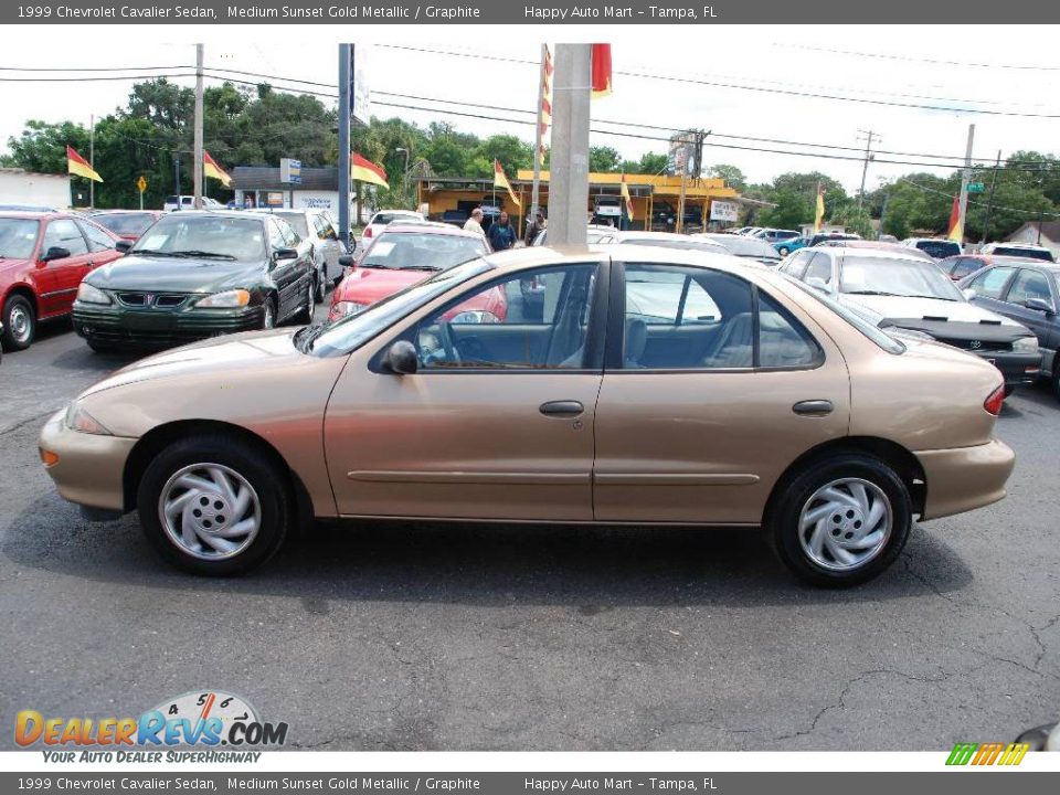 1999 Chevrolet Cavalier Sedan Medium Sunset Gold Metallic / Graphite Photo #6