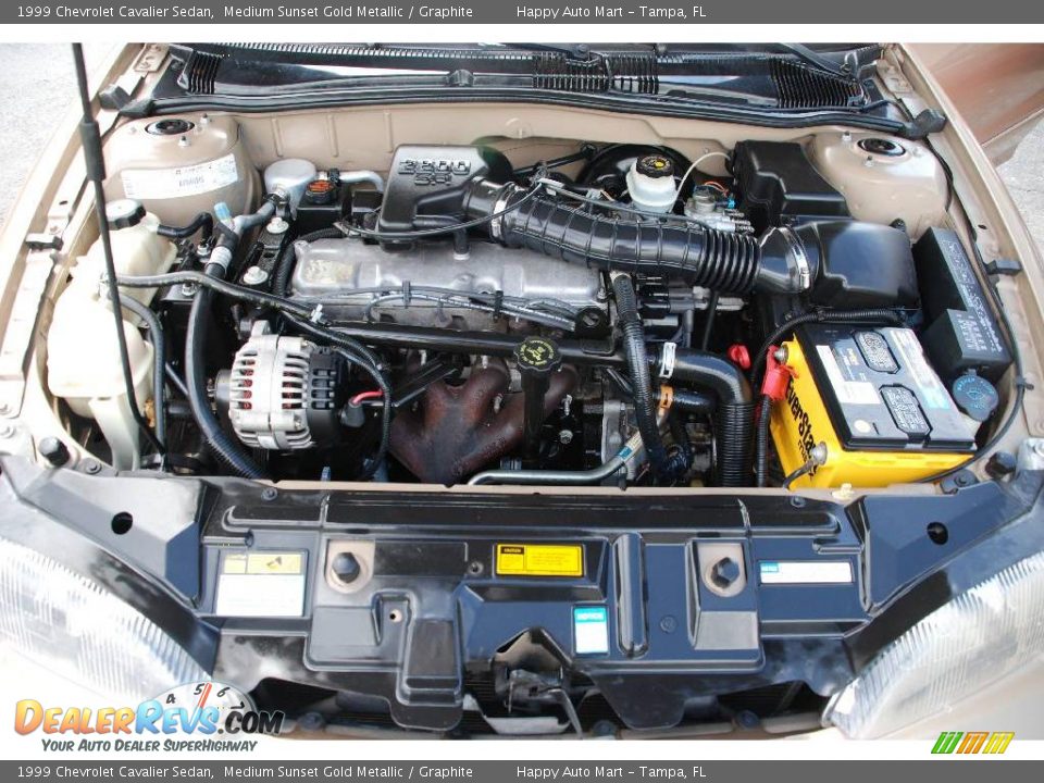 1999 Chevrolet Cavalier Sedan Medium Sunset Gold Metallic / Graphite Photo #22