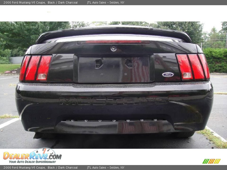 2000 Ford Mustang V6 Coupe Black / Dark Charcoal Photo #5
