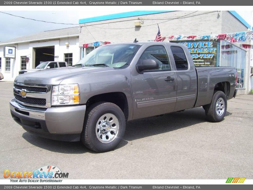 2009 Chevrolet Silverado 1500 LS Extended Cab 4x4 Graystone Metallic / Dark Titanium Photo #1