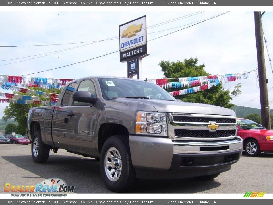 2009 Chevrolet Silverado 1500 LS Extended Cab 4x4 Graystone Metallic / Dark Titanium Photo #3