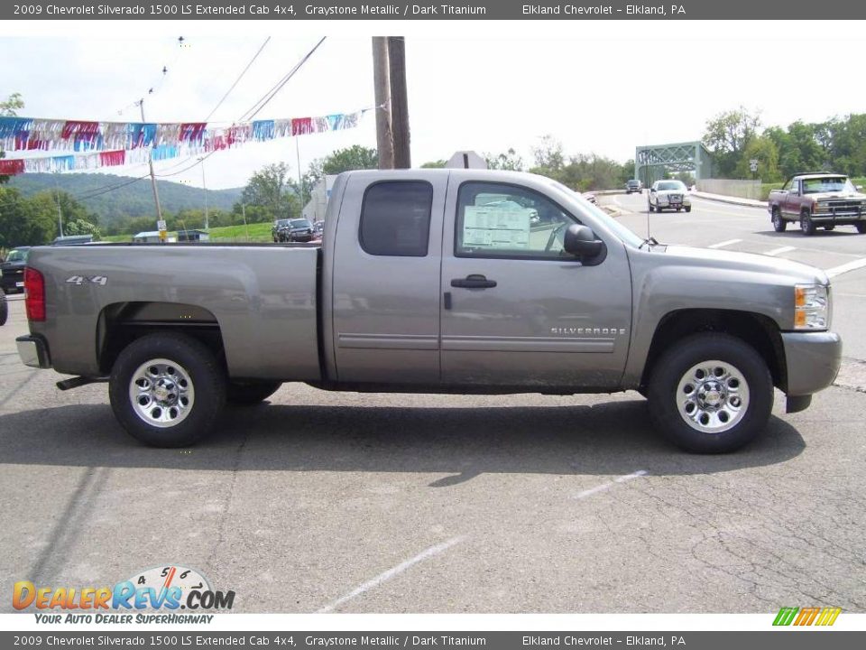 2009 Chevrolet Silverado 1500 LS Extended Cab 4x4 Graystone Metallic / Dark Titanium Photo #4