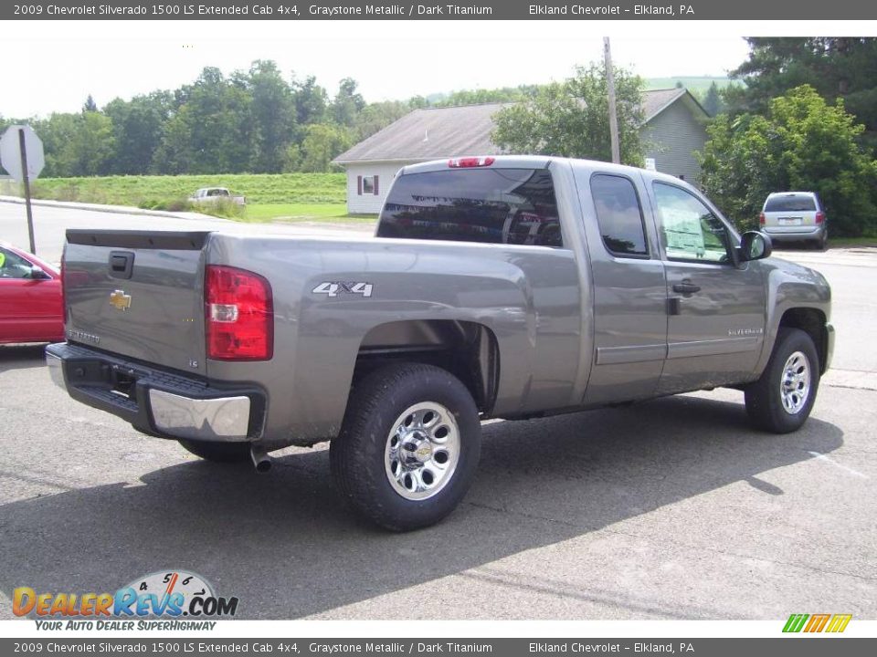 2009 Chevrolet Silverado 1500 LS Extended Cab 4x4 Graystone Metallic / Dark Titanium Photo #5