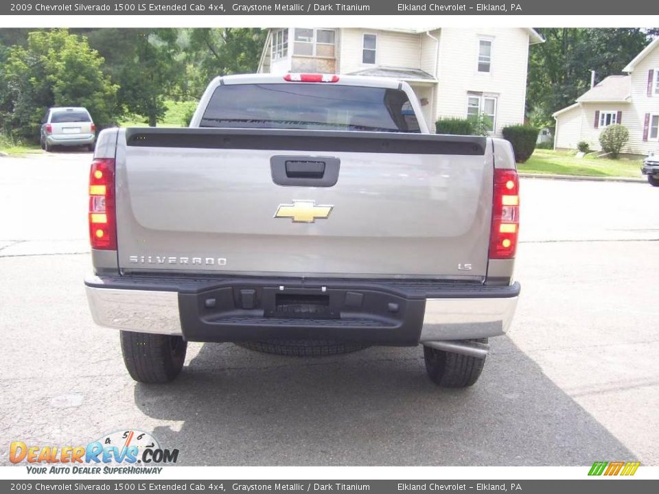2009 Chevrolet Silverado 1500 LS Extended Cab 4x4 Graystone Metallic / Dark Titanium Photo #6
