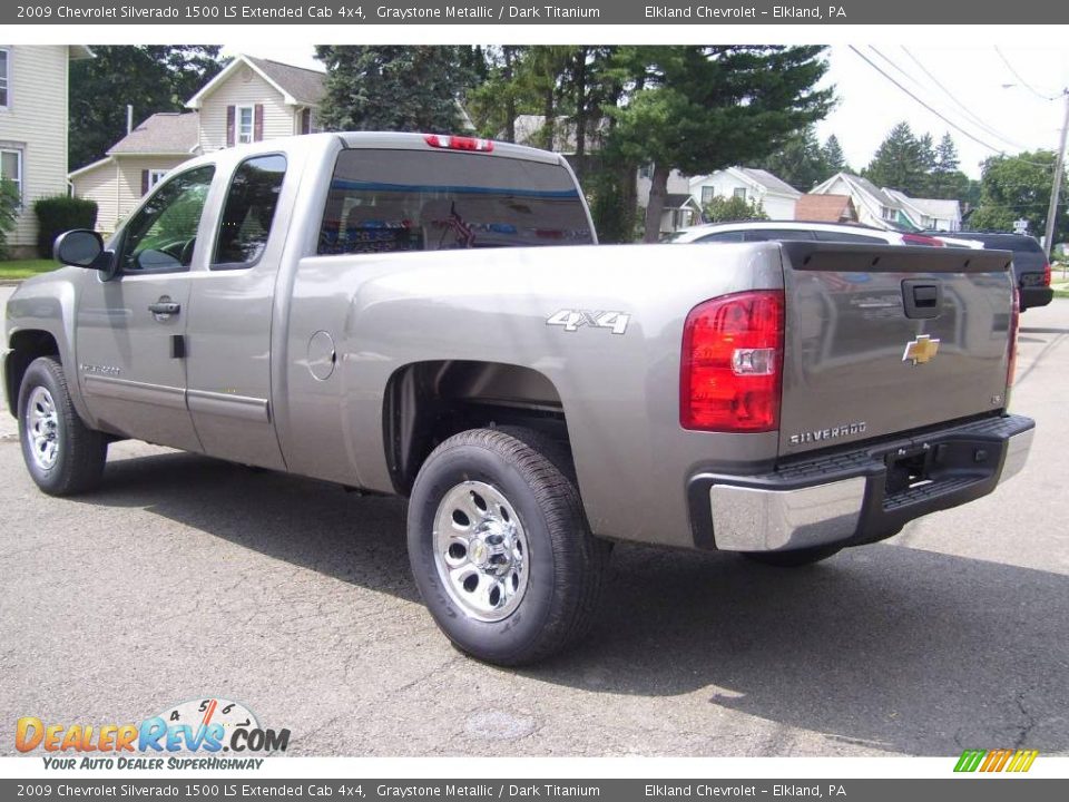 2009 Chevrolet Silverado 1500 LS Extended Cab 4x4 Graystone Metallic / Dark Titanium Photo #7