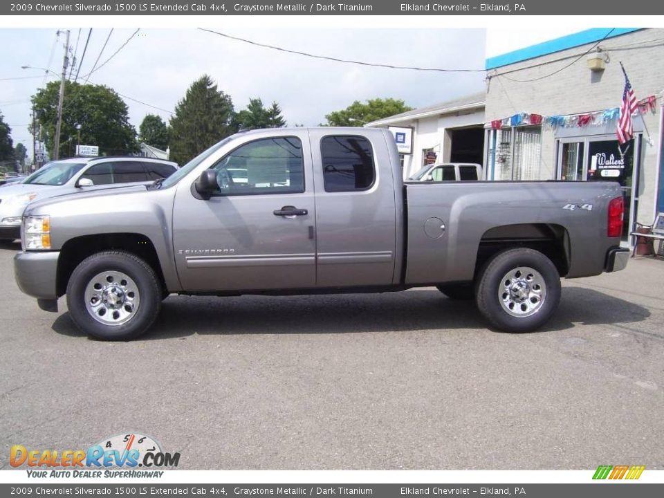 2009 Chevrolet Silverado 1500 LS Extended Cab 4x4 Graystone Metallic / Dark Titanium Photo #8