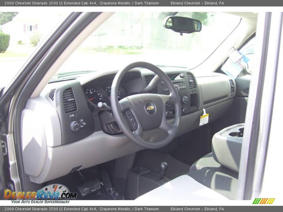 2009 Chevrolet Silverado 1500 LS Extended Cab 4x4 Graystone Metallic / Dark Titanium Photo #19