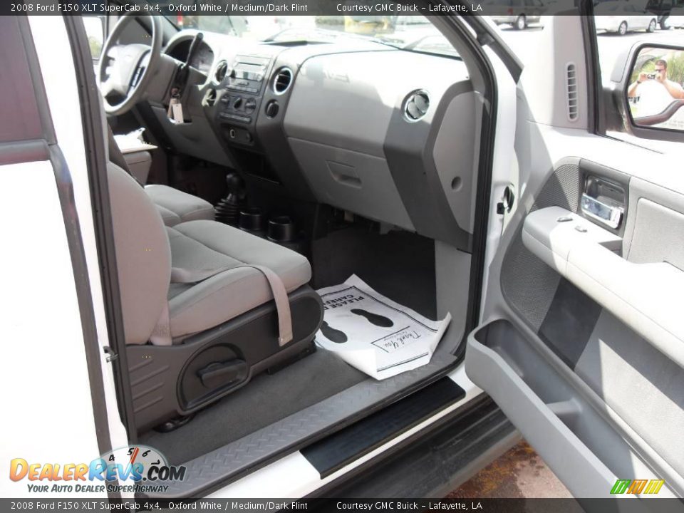 2008 Ford F150 XLT SuperCab 4x4 Oxford White / Medium/Dark Flint Photo #8