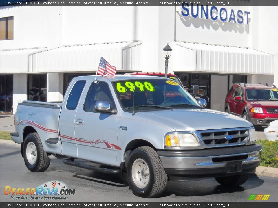 1997 Ford F150 XLT Extended Cab Flareside Silver Frost Metallic / Medium Graphite Photo #1