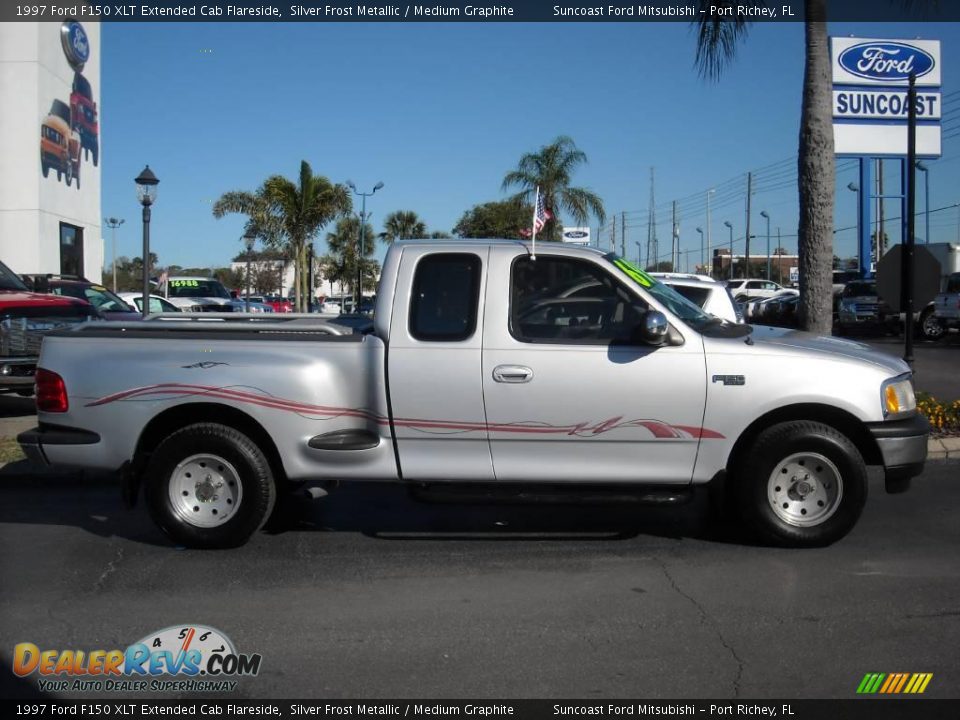 1997 Ford F150 XLT Extended Cab Flareside Silver Frost Metallic / Medium Graphite Photo #2