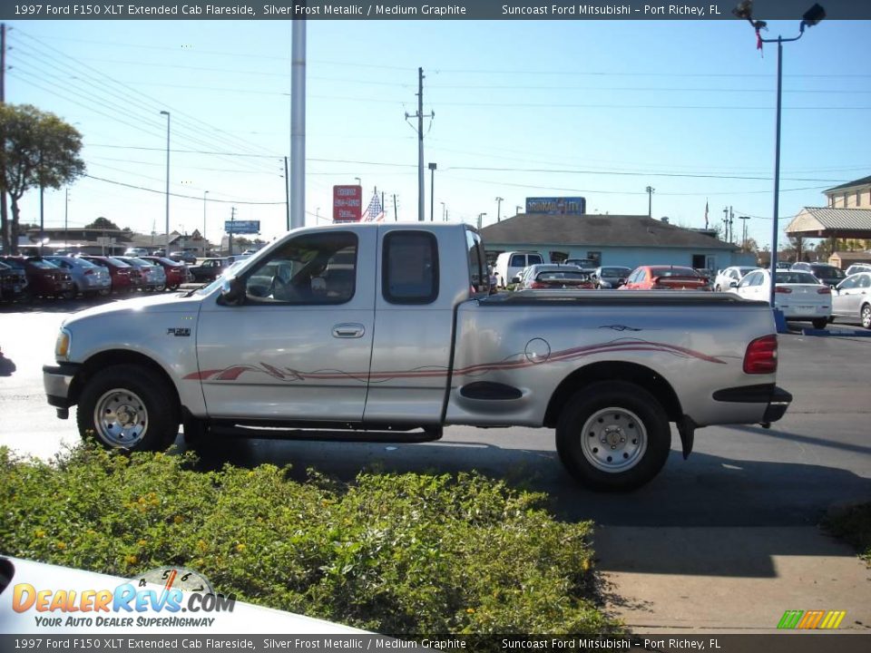 1997 Ford F150 XLT Extended Cab Flareside Silver Frost Metallic / Medium Graphite Photo #6