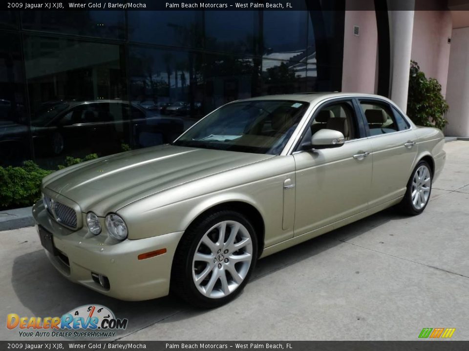 2009 Jaguar XJ XJ8 Winter Gold / Barley/Mocha Photo #1