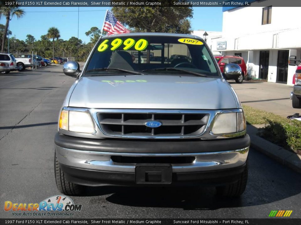 1997 Ford F150 XLT Extended Cab Flareside Silver Frost Metallic / Medium Graphite Photo #8