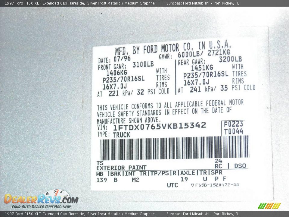 1997 Ford F150 XLT Extended Cab Flareside Silver Frost Metallic / Medium Graphite Photo #27