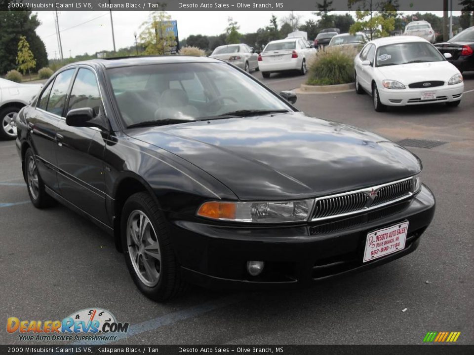 2000 Mitsubishi Galant LS V6 Kalapana Black / Tan Photo #4